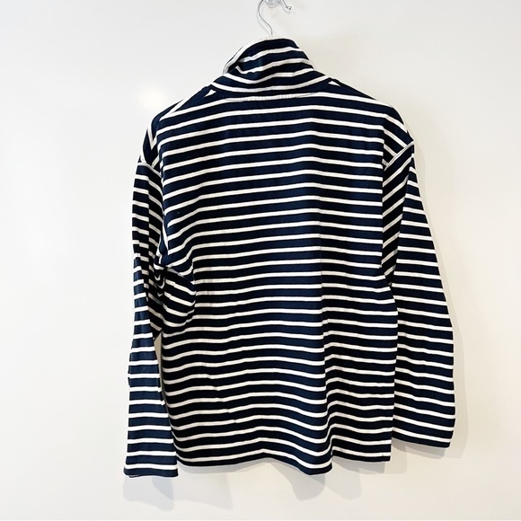 J.crew Funnelneck pullover sweatshirt in striped Mariner - Picture 4 of 11